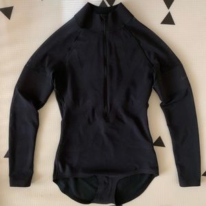 Nike sculpt black bonded bodysuit full zip
